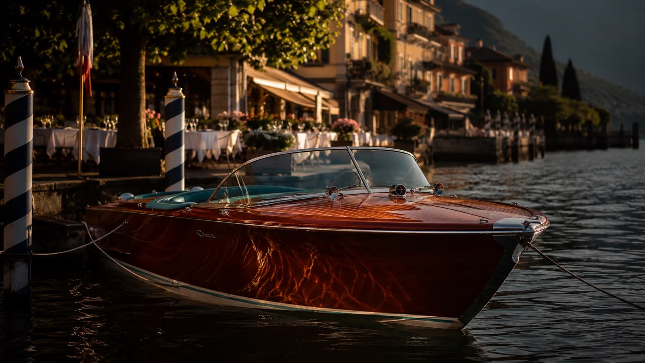Menaggio e i motoscafi Riva del lago di Como
