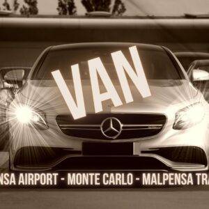 Malpensa Airport - Monte Carlo - Van - Malpensa transfer