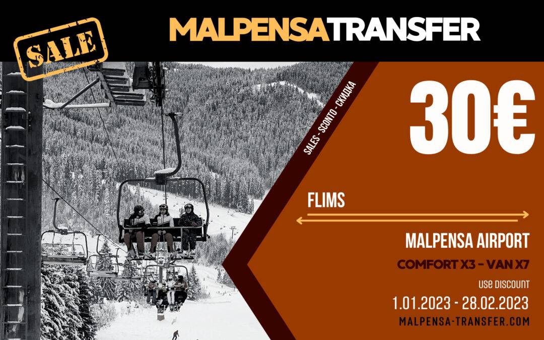 Transfer Taxi from Malpensa Airport to Flims – Discount for trip 30 €