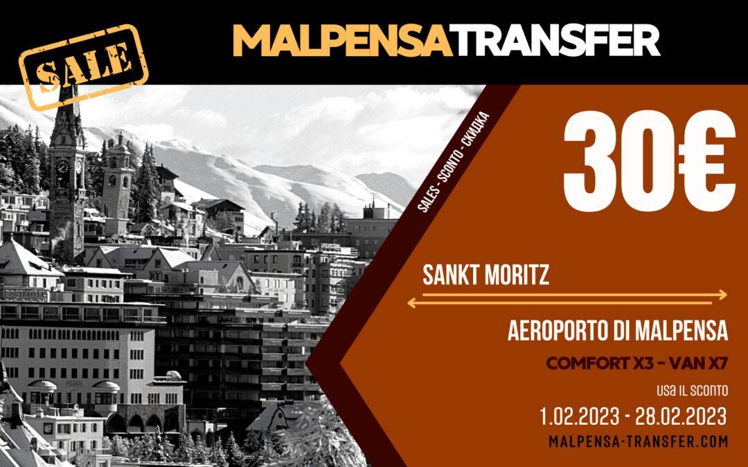 Auto Transfer Taxi da Milano a St.Moritz – Sconto per un viaggio 30 € Aeroporto di Malpensa – Sankt Moritz